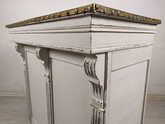 Brass White Patinated Counter, 1890s-EAD-1782038