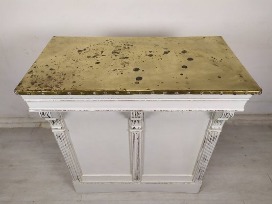 Brass White Patinated Counter, 1890s-EAD-1782038