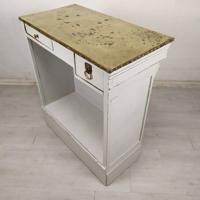 Brass White Patinated Counter, 1890s-EAD-1782038