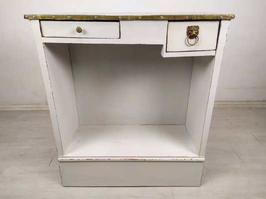 Brass White Patinated Counter, 1890s-EAD-1782038