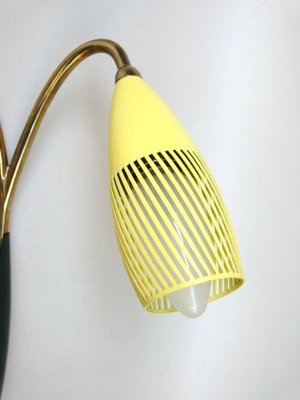 Brass, Yellow, Beige and Black Wall Lamp Set from Gebrüder Cosack, 1950s, Set of 8-EY-2016606