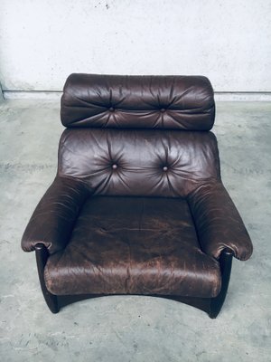 Brazilian Style Leather Lounge Chairs, 1970s, Set of 2-RQV-1707095