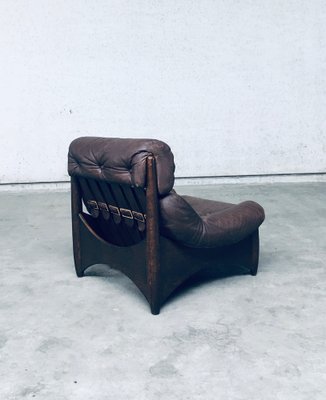 Brazilian Style Leather Lounge Chairs, 1970s, Set of 2-RQV-1707095