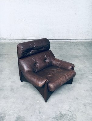 Brazilian Style Leather Lounge Chairs, 1970s, Set of 2-RQV-1707095