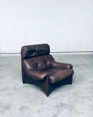 Brazilian Style Leather Lounge Chairs, 1970s, Set of 2-RQV-1707095