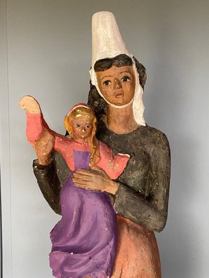 Breton Artist, Virgin & Child, 1900s, Plaster-QKG-1355249