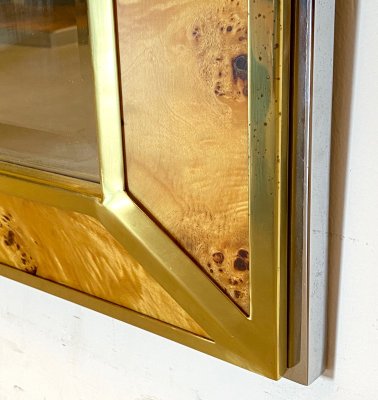 Briarwood, Steel & Brass Mirror, 1970s-NPC-1254252