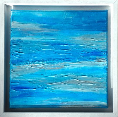 Bridg', Ocean View 2 Triptych, 2023, Acrylic Paintings, Set of 3-QNR-1787397