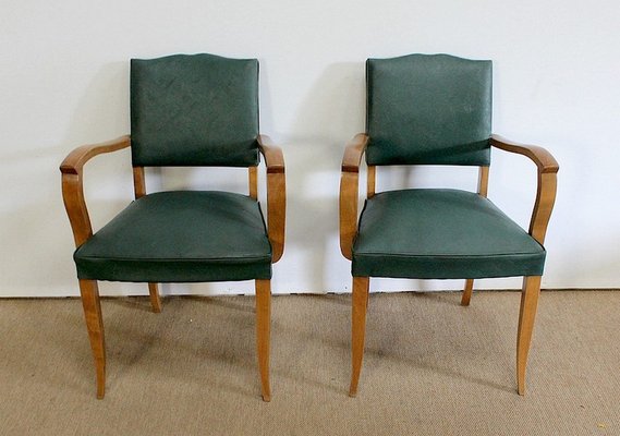 Bridge Armchairs in Natural Beech, 1950s, Set of 2-RVK-978439