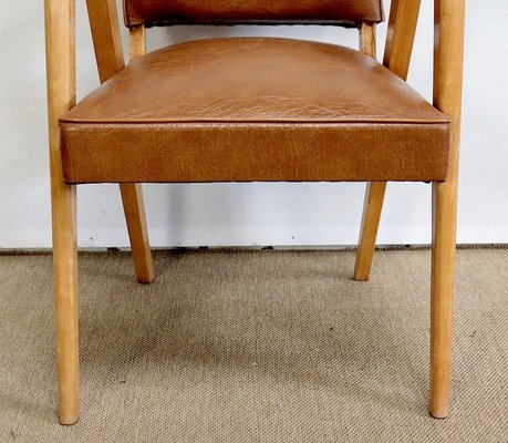 Bridge Armchairs in Natural Beech, 1950s, Set of 2-RVK-978481