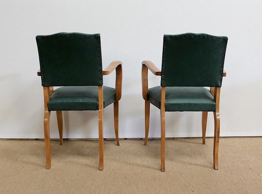 Bridge Armchairs in Natural Beech, 1950s, Set of 2-RVK-978439