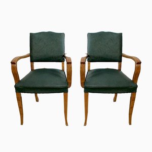 Bridge Armchairs in Natural Beech, 1950s, Set of 2-RVK-978439