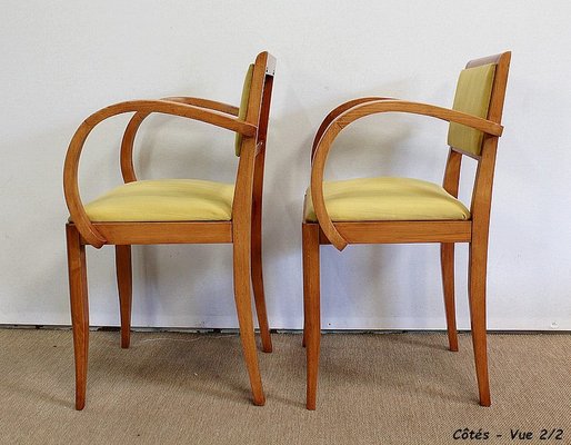 Bridge Armchairs in Solid Beech, 1950s or 1960s, Set of 2-RVK-985016