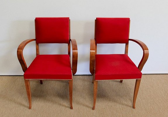 Bridge Armchairs inSolid Beech, 1950s, Set of 2-RVK-953847