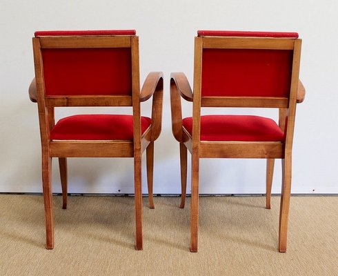 Bridge Armchairs inSolid Beech, 1950s, Set of 2-RVK-953847