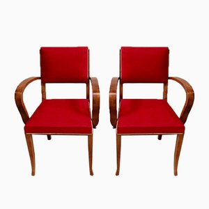 Bridge Armchairs inSolid Beech, 1950s, Set of 2-RVK-953847