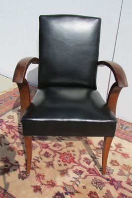 Bridge Chair in Walnut and Leatherette, 1940s-RDN-956527