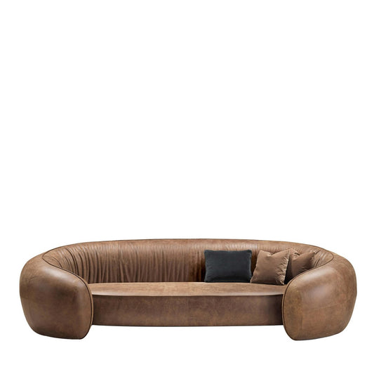 Bridge Three-Seater Brown Sofa by Stefano Giovannoni