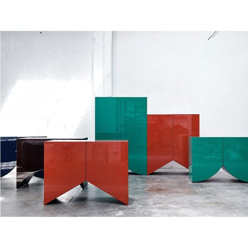 Bridges Cabinet in Green by Muller Van Severen