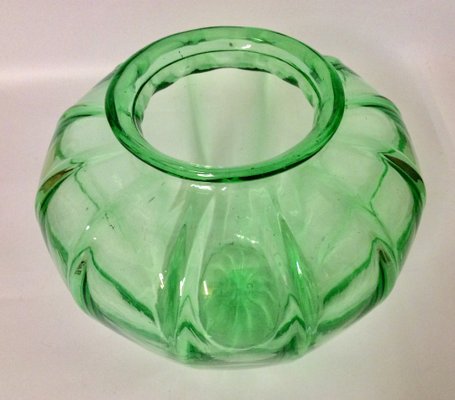 Bright Green Blown Glass Vase by Giacomo Cappellin, Murano, 1930s-QZG-1409465