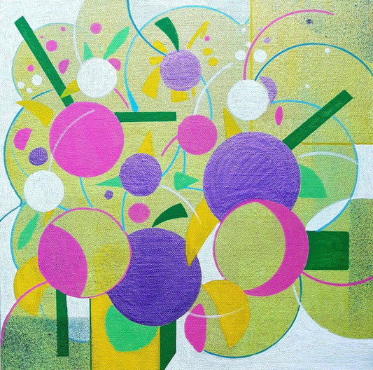 Brigitte Mathé, Bouquet Spring 3, 2021, Acrylic on Canvas