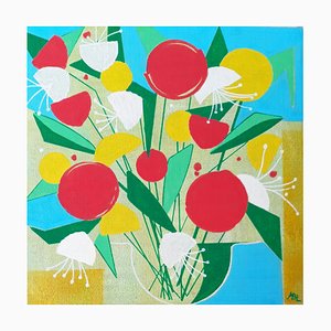 Brigitte Mathé, Bouquet Spring 4, 2021, Acrylic on Canvas-CHG-1326837