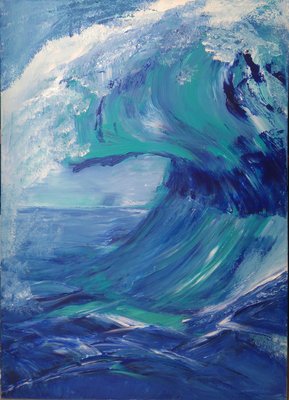 Brigitte Mathé, The Wave, 2018, Oil on Canvas-CHG-916672