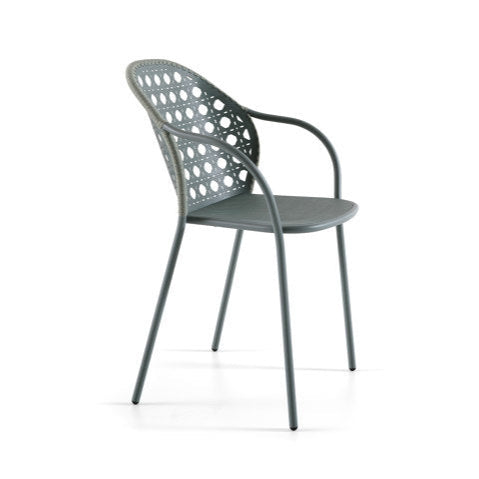BRISE 24 - Stainless steel garden chair with armrests