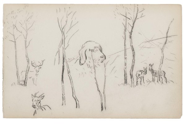 Brissot de Warville, In The Countryside, 19th Century, Pencil-ZCI-788953