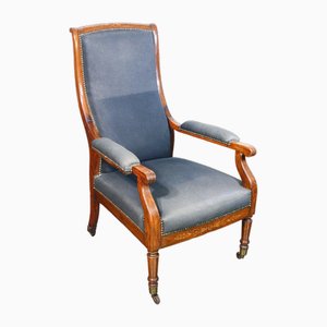 British Inlaid Walnut Armchair, 1800s-OJE-1792760