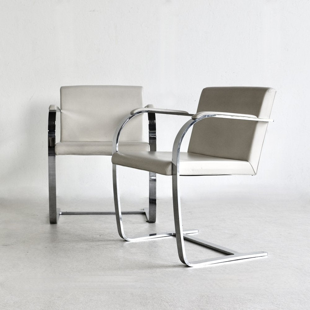 Brno Armchairs attributed to Mies van der Rohe for Knoll, USA, 1980s, Set of 8