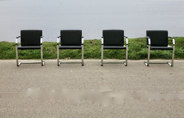 Brno Armchairs by Mies Van Der Rohe, 1980s, Set of 4-MAO-1806872