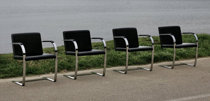 Brno Armchairs by Mies Van Der Rohe, 1980s, Set of 4-MAO-1806872