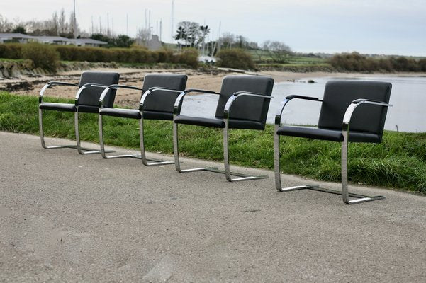 Brno Armchairs by Mies Van Der Rohe, 1980s, Set of 4-MAO-1806872