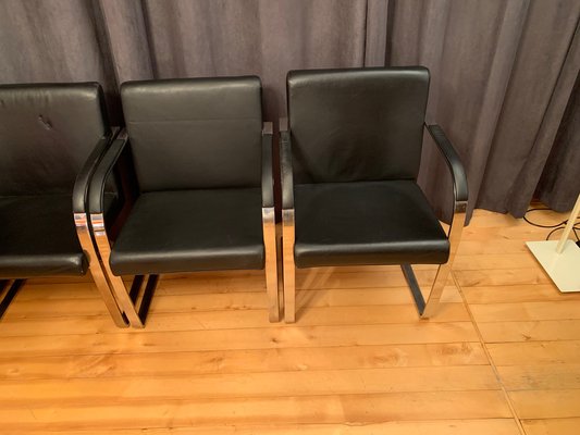 Brno Chairs in the style of Ludwig Mies Van Der Rohe, 1980s, Set of 4-RTR-1445120