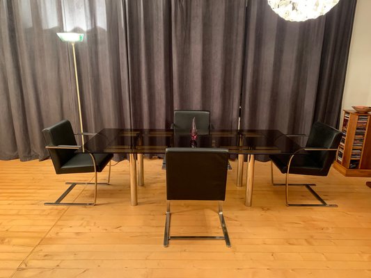 Brno Chairs in the style of Ludwig Mies Van Der Rohe, 1980s, Set of 4-RTR-1445120