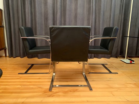 Brno Chairs in the style of Ludwig Mies Van Der Rohe, 1980s, Set of 4-RTR-1445120