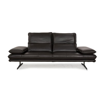 Broadway Leather Two-Seater Dark Brown Grey Sofa from Willi Schillig-RQW-2036315