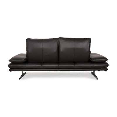 Broadway Leather Two-Seater Dark Brown Grey Sofa from Willi Schillig-RQW-2036315