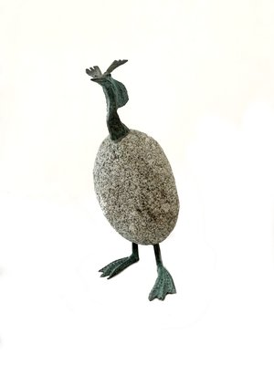 Bronislaw Chromy, A Grebe, Patinated Bronze Sculpture, 21st Century-XHG-2033769