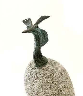 Bronislaw Chromy, A Grebe, Patinated Bronze Sculpture, 21st Century-XHG-2033769