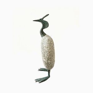 Bronislaw Chromy, A Grebe, Patinated Bronze Sculpture, 21st Century-XHG-2033769