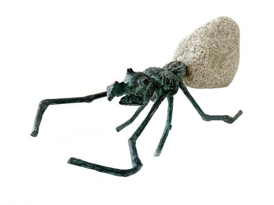 Bronislaw Chromy, An Ant, Patinated Bronze Sculpture with Pebble Stone, 21st Century-XHG-2033762