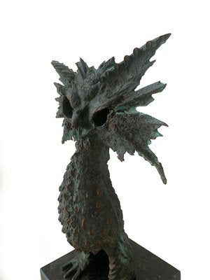 Bronislaw Chromy, An Owl, Patinated Bronze Sculpture, 21st Century-XHG-2033764