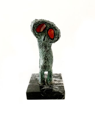 Bronislaw Chromy, Owl, Patinated Bronze Sculpture, 21st Century-XHG-2034851