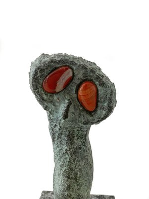 Bronislaw Chromy, Owl, Patinated Bronze Sculpture, 21st Century-XHG-2034851