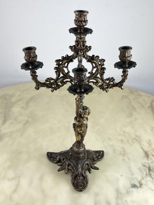 Bronze 5-Flame Candleholder, Italy, 1950s-YST-1755821