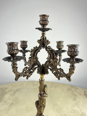 Bronze 5-Flame Candleholder, Italy, 1950s-YST-1755821