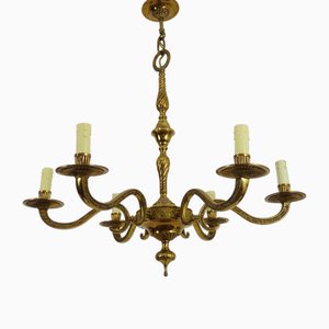 Bronze 6-Light Chandelier, 1970s-MZP-1783702