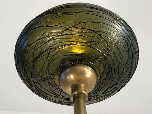 Bronze and Bohemian Glass Lamp from Pallme & Koenig, 1900s-NLF-1311939